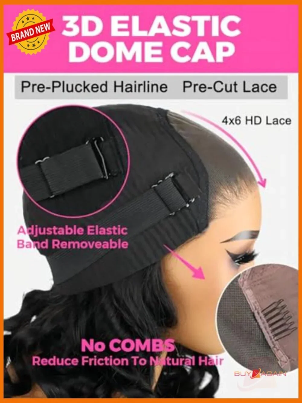 Glueless Bob Wig Human Hair Pre Plucked Pre Cut Body Wave Lace Front Wig 16 Inch